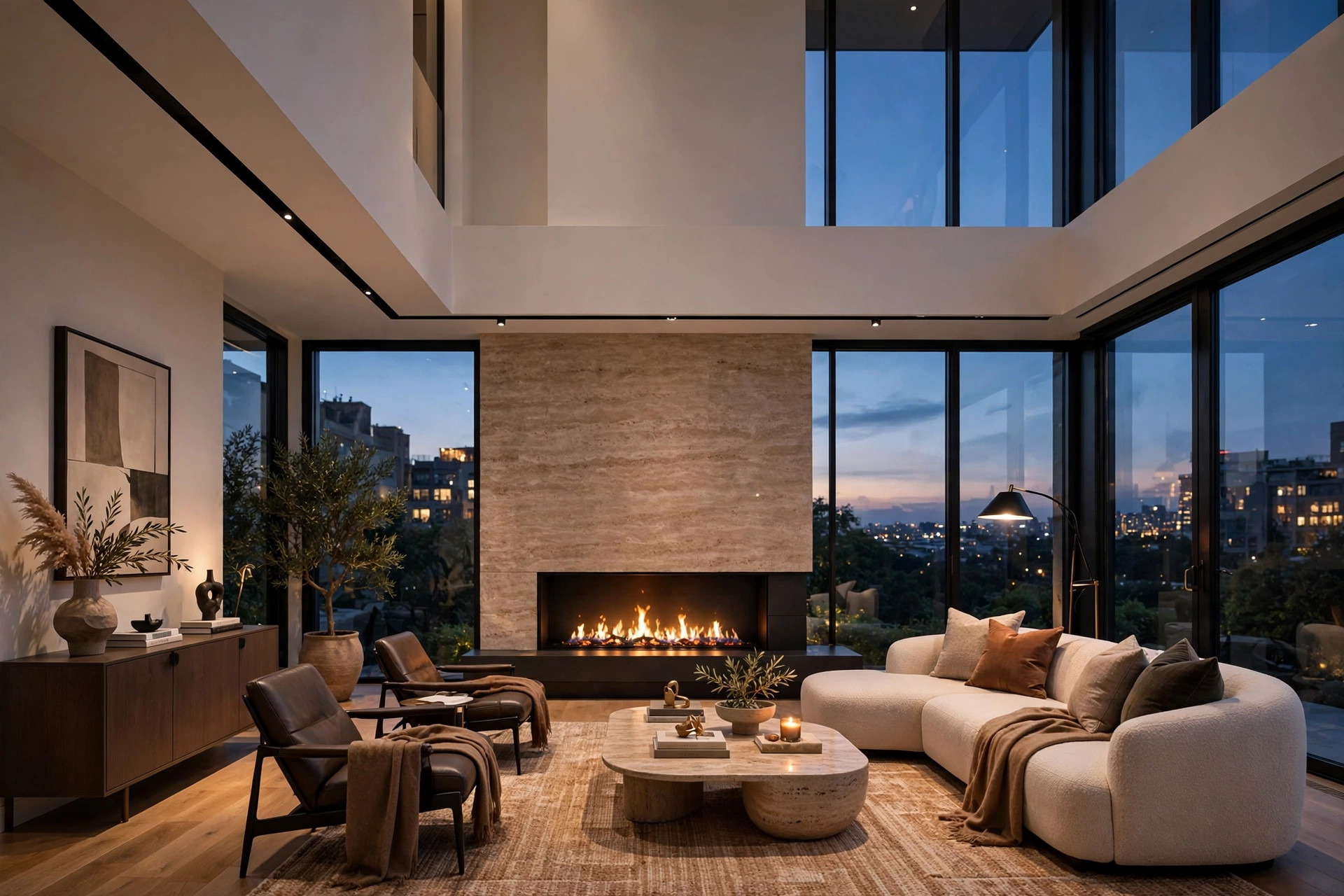 Open-concept living room after load-bearing wall removal in Toronto